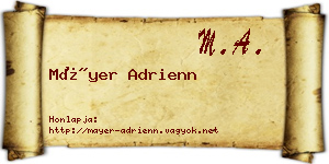 Máyer Adrienn névjegykártya