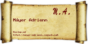 Máyer Adrienn névjegykártya